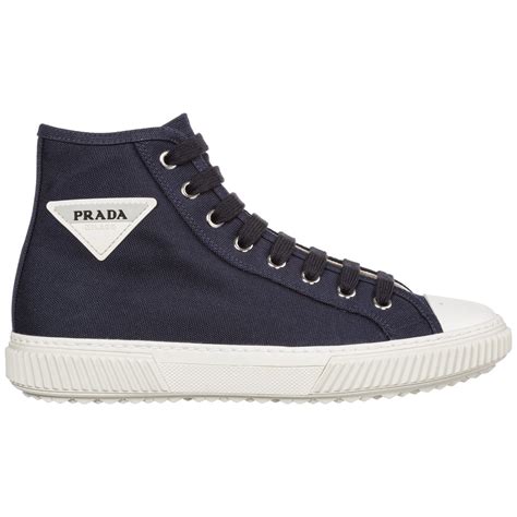 prada canvas sneakers|high top Prada sneakers.